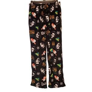 Women's Size Small ELF Son of A Nutcracker Lightweight Fleece Black Pants